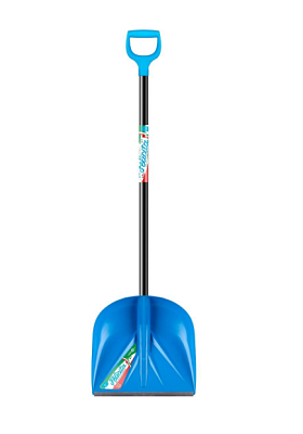 Лопата СНЕГОУБОРОЧНАЯ FINLAND пластиковая, алюминиевая кромка, деревянный черенок d 40мм, V-образная ручка, размер рабочей части: 400х410 мм