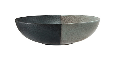 Салатник "Umi" диаметр 30см, объем 3л, высота 8,5 см, материал фарфор, цвет черно-серый