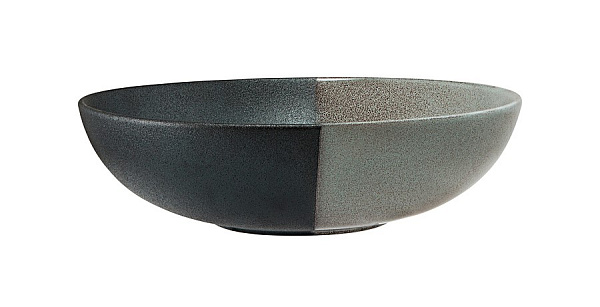 Салатник "Umi" диаметр 30см, объем 3л, высота 8,5 см, материал фарфор, цвет черно-серый