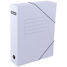 Архивный бокс  75 мм OfficeSpace микрогофрокартон, плотный картон, на резинке, 235*75*325 мм, белый