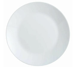 Тарелка десертная Arcopal Zelie Зели, диаметр 18см, белое ударопрочное стекло, цвет белый, гладкая