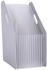 Вертикальный накопитель 13 отделов, Deli 63952Gray, складной, пластик/полипропилен, цвет серый