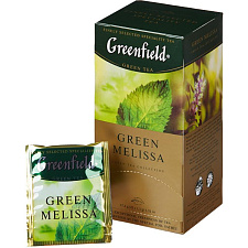 Чай "Greenfield "Green Melissa" зеленый 25 пакетиков с ярлычком по 1,5г в саше