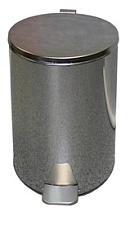 Ведро для мусора 20 л с педалью метал/хром, диаметр 25см, высота 40 см, снабжено внутренним кольцом-держателем для пакета.