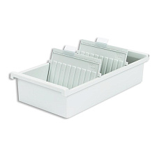 Картотека HAN "НА956/0/11" А-6 горизонтальная открытая на 1300 карточек, размер 347x171x76 мм, цвет серый