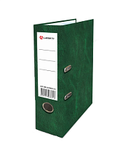 Папка-регистратор ламинированый картон, ширина корешка 75 мм, цвет зеленый