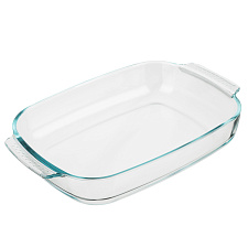Форма для запекания "SATOSHI" объем 3,8л прямоугольная, жаропрочная, с ручками, стекло, размер 38х25,5х6,5см