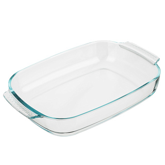 Форма для запекания "SATOSHI" объем 3,8л прямоугольная, жаропрочная, с ручками, стекло, размер 38х25,5х6,5см