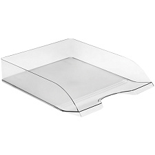 Лоток горизонтальный пластиковый Стамм "ДЕЛЬТА" цвет прозрачный