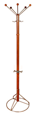 Вешалка напольная "Стелла - 1МД" 10/4 крючков, цвет вишня. Высота 1850 мм. Диаметр основания 450 мм.