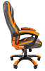 ОБНОВЛЕНИЕ КОЛЛЕКЦИИ. ГОРЯЩАЯ ЦЕНА! Кресло геймерское CHAIRMAN GAME 22 экокожа, цвет серый/оранжевый. Пластиковая крестовина. Механизм Топ-ган. Нагрузка до 120 кг.
