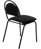 Стул Стандарт (СМ-7). Обивка - черная ткань. Черный металлический каркас. Нагрузка до 100 кг.