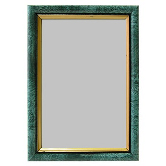 Рамка 21х30 пластиковая, цвет "малахит" с внутренним золотым кантом