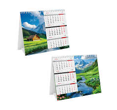 Календарь ДОМИК на 2026 настольный домик 190х170 мм на гребне BG "Mono Premium. Природа" 