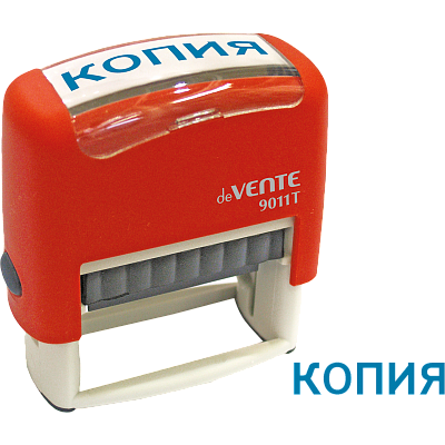 Штамп 9011T deVENTE со стандартным словом "КОПИЯ" красный 38х14мм (сменная подушка 7/9011)