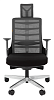 Кресло руководителя  CH SPINELLY спинка серая сетка, сиденье черная сетчатая ткань. Регулируемые подлокотники. Хромированная крестовина. Синхромеханизм качания нагрузка до 120 кг.