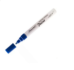 Маркер промышленный лаковый  Silwerhof Paint цвет  2-4мм круглый наконечник, корпус металический, цвет синий