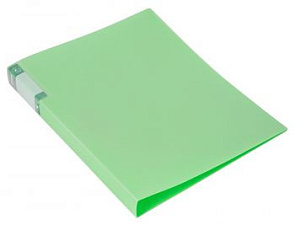 Папка пластиковая с пружинным механизмом "Бюрократ Gems GEM07PGRN", торцевой карман, цвет зеленый турмалин