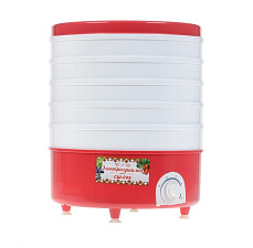 Сушилка для овощей и фруктов Чудесница СШ-00, мощность 520 Вт, 17 л, 5  съемных поддонов, корпус из пищевого пластика, цвет красно-белый