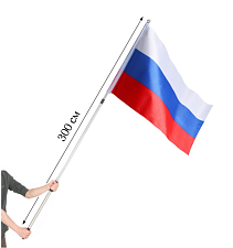 Флагшток - древко, крепление на 1 флаг, выдвижной телескопический 3 м