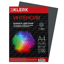 Бумага KLERK формат А-4, плотность 80 г/м2, 100 листов, цвет серый Интенсив