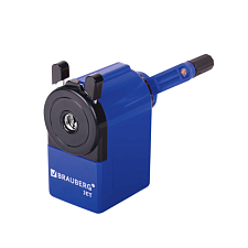 Точилка механическая BRAUBERG "JET", 1 отверстие с контейнером, пластиковый корпус, цвет синий