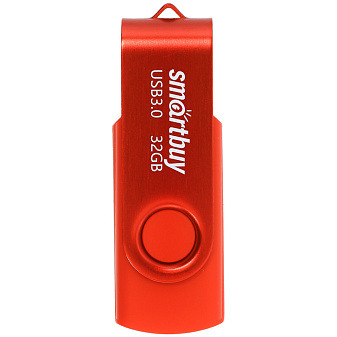 Флеш-носитель  32Gb USB 3.0, SmartBuy "Twist", Flash Drive, красный  