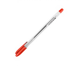 Ручка шариковая  Стамм "VeGa", красный стержень, 0,7 мм, прозрачный корпус