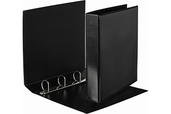 Папка на 4 кольца 35 мм "BANTEX " ПВХ, диаметр кольца 25мм, цвет черный, торцевой карман 