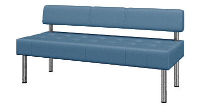 Модуль Бизнес 3-местный без подлокотников экокожа синий Ecotex 3020 (1 категория). Размер (ШхГхВ): 1620x620x770мм. ЗАКАЗНАЯ ПОЗИЦИЯ  