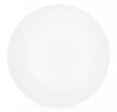 Тарелка суповая Arcopal "Zelie" (Зели), диаметр 20см, белое ударопрочное стекло, цвет белый, гладкая