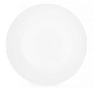 Тарелка суповая Arcopal "Zelie" (Зели), диаметр 20см, белое ударопрочное стекло, цвет белый, гладкая