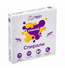 Средство от комаров "HELP" Спираль, без запаха, 10 шт/упак