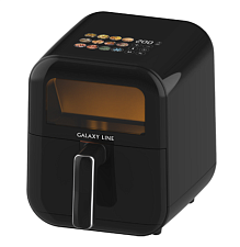 Аэрогриль GALAXY LINE GL2532, объем 4,5 литров, мощность 1800 Вт, таймер, сенсорное управление, цвет черный