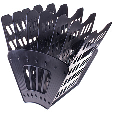 Лоток для бумаг веерный 6 отделов, 7 секций "Стамм" разборный, размеры 225х230х300мм,цвет черный