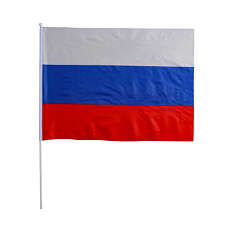 Флаг РФ, 40×60 см, полиэфирный шёлк,  шток 60 см, 