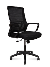 Кресло Max LB спинка - сетка, сидение - ткань, цвет черный, Пластиковая крестовина. Механизм Топ-ган, Нагрузка до 100 кг