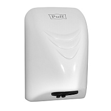 Электросушилка "Puff-8814",  мощность 800Вт, скорость воздушного потока 10м/сек, время сушки рук: 15-20 сек, ударопрочный пластик, размер: (ШхГхВ)
140x160x215 мм