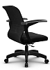 Кресло SU-M-4P. Обивка - сетка/ткань-сетка, цвет черный. Пластиковая крестовина. Механизм Пиастра. Нагрузка до 120 кг.