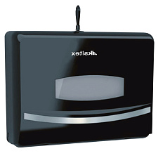 Полотенцедержатель для листовых полотенец Z- сложения KSITEX TH-8125B, рассчитан на 1-у упаковку полотенец, пластик ABS, пластиковый замок, размеры: 205х260х109 мм, цвет черный