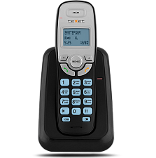 Телефон радио (DECT) teXet TX-D6905A, на подставке, телефонный справочник на 50 имен, подсветка дисплея+ кнопок, поиск трубки, будильник, AOH/Caller ID,  цвет черный