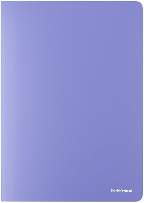 Папка-уголок с 2 карманами "ErichKrause Diagonal Pastel" пластиковая, А4, плотность 180 мкр, цвет ассорти полупрозрачный