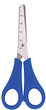 Ножницы 130 мм детские "ArtSpace" с линейкой, пластиковые ручки, пластиковый чехол, цвет ассорти