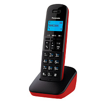 Телефон  PANASONIC KX-TGB610RUR, на подставке, телефонный справочник на 50 имен, подсветка дисплея, будильник, поиск трубки,  AOH/Caller ID, цвет черный/красный