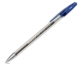 Ручка гелевая ErichKrause R-301 Classic Gel Stick, синий стержень, 0,5 мм, прозрачный корпус, профилированная грип-зона