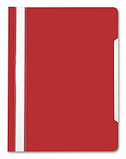 Скоросшиватель пластиковый, прозрачный верхний лист, цвет малиновый