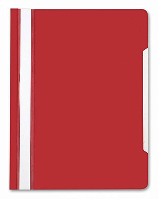 Скоросшиватель пластиковый, прозрачный верхний лист, цвет малиновый