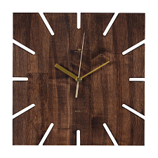 Часы настенные квадратные Рубин КВАДРАТ, 270х265х30 мм, дерево, плавный ход, цвет коричневый