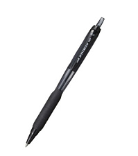 Ручка шариковая автоматическая UNI Jetstream SXN-101-07, черный стержень, 0,7 мм, черный корпус, резиновая манжетка