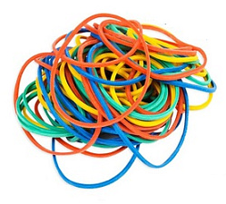 Резинка для упаковки денег, каучук, цветные, диаметр 60мм 500г